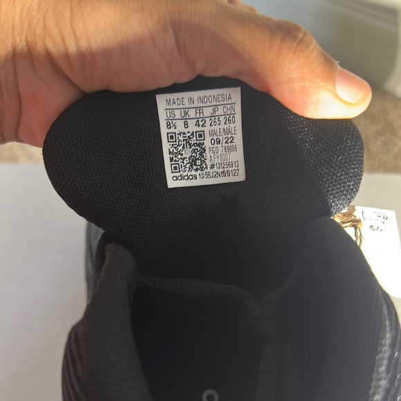 adidas Black and White Athletic Shoes
